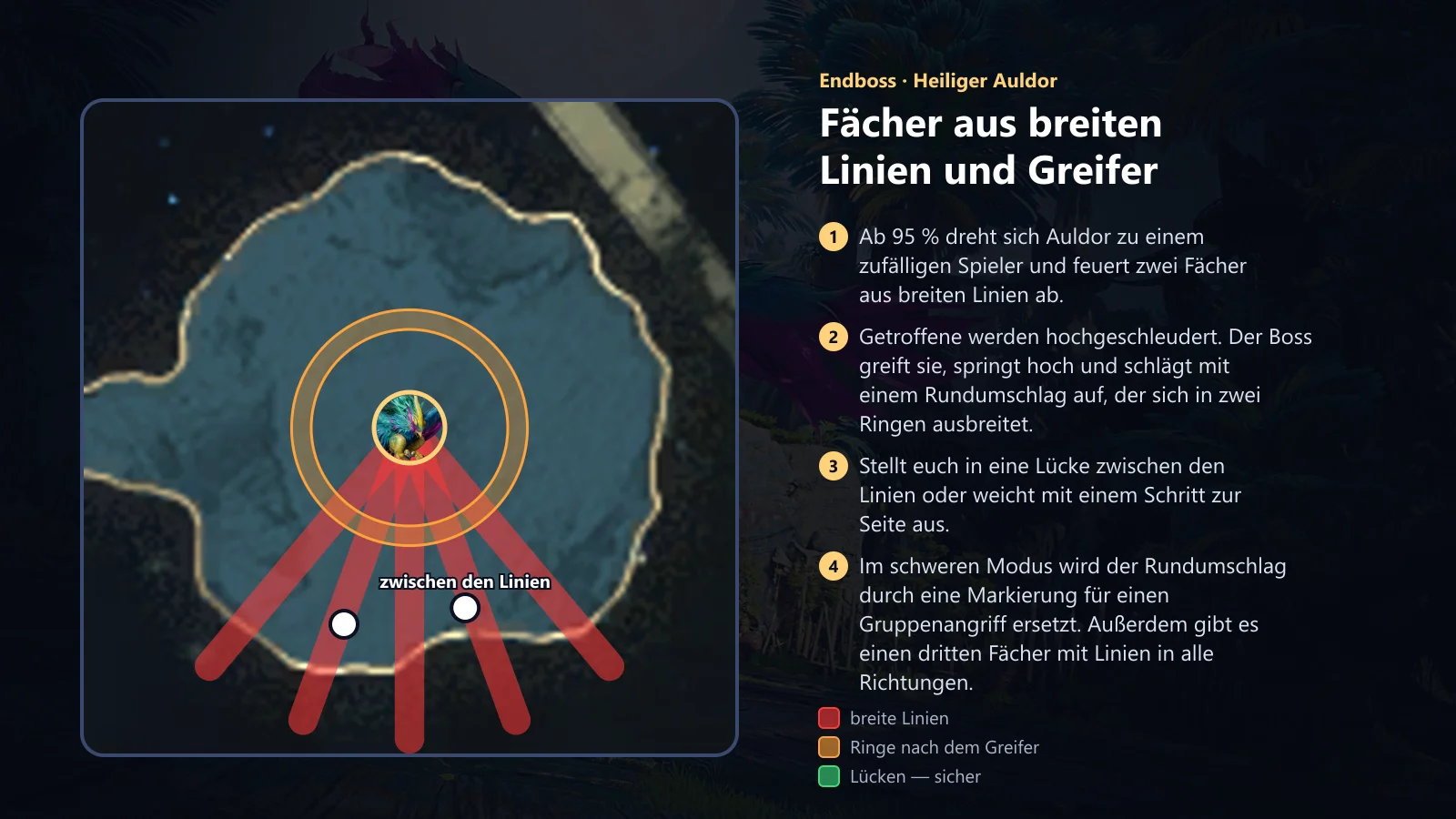 Auldor: Linienfächer und Griff